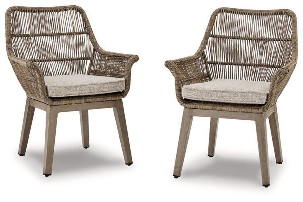 Beach Front Arm Chair with Cushion (Set of 2) Fashion