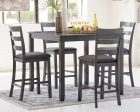 Bridson Counter Height Dining Table and Bar Stools (Set of 5) For Sale