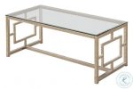 Occasional Contemporary Nickel Coffee Table For Discount