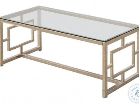 Occasional Contemporary Nickel Coffee Table For Discount