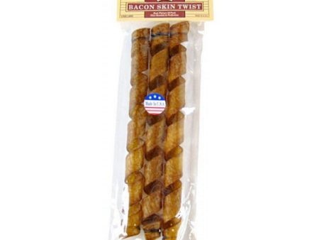 Treats Bacon Skin Twists Large - 11 -12  Long (3 Pack) by Smokehouse For Sale