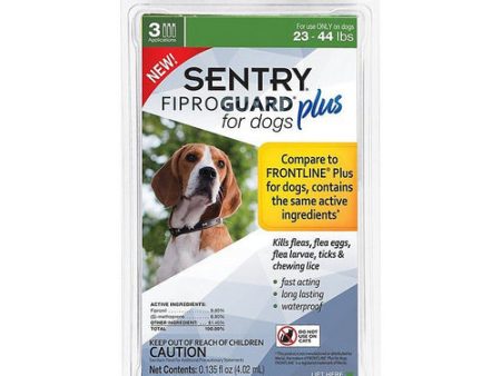 Fiproguard Plus IGR for Dogs & Puppies Medium - 3 Applications - (Dogs 23-44 lbs) by Sentry For Sale