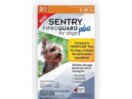 Fiproguard Plus IGR for Dogs & Puppies Small - 3 Applications - (Dogs 6.5-22 lbs) by Sentry on Sale