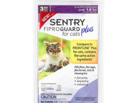 Fiproguard Plus for Cats & Kittens 3 Applications - (Cats over 1.5 lbs) by Sentry Online Hot Sale