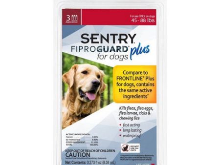 Fiproguard Plus IGR for Dogs & Puppies Large - 3 Applications - (Dogs 45-88 lbs) by Sentry Fashion